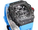 Best Super Clone Richard Mille RM 27-02 Blue Strap Men’s Tourbillon Watch – Carbon Fiber Case, Bold Skeleton Dial image 7