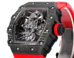 High-End Swiss Richard Mille RM 27-02 Super Clone Tourbillon Watch – Lightweight Carbon Case, Red Rubber Strap For Sport & Style image 6