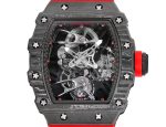 High-End Swiss Richard Mille RM 27-02 Super Clone Tourbillon Watch – Lightweight Carbon Case, Red Rubber Strap For Sport & Style image 4