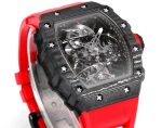 High-End Swiss Richard Mille RM 27-02 Super Clone Tourbillon Watch – Lightweight Carbon Case, Red Rubber Strap For Sport & Style image 7
