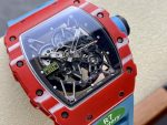 Premium Swiss Richard Mille RM35-02 Rafael Nadal Super Clone Tourbillon – Carbon Case & Blue Strap Luxury Skeleton Watch For Men image 5