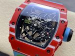 Premium Swiss Richard Mille RM35-02 Rafael Nadal Super Clone Tourbillon – Carbon Case & Blue Strap Luxury Skeleton Watch For Men image 6