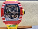 Stylish Swiss Super Clone Richard Mille RM 35-02 Rafael Nadal Watch – Carbon Fiber Skeleton Dial, Yellow Rubber Strap image 2