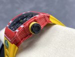 Stylish Swiss Super Clone Richard Mille RM 35-02 Rafael Nadal Watch – Carbon Fiber Skeleton Dial, Yellow Rubber Strap image 7