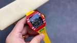Stylish Swiss Super Clone Richard Mille RM 35-02 Rafael Nadal Watch – Carbon Fiber Skeleton Dial, Yellow Rubber Strap image 3