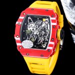 Premium Swiss Richard Mille RM 35-02 Super Clone Rafael Nadal Tourbillon Watch, Carbon Fiber Case, Yellow Strap image 4