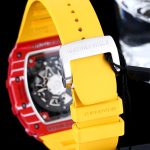 Premium Swiss Richard Mille RM 35-02 Super Clone Rafael Nadal Tourbillon Watch, Carbon Fiber Case, Yellow Strap image 10