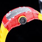 Premium Swiss Richard Mille RM 35-02 Super Clone Rafael Nadal Tourbillon Watch, Carbon Fiber Case, Yellow Strap image 8