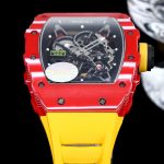 Premium Swiss Richard Mille RM 35-02 Super Clone Rafael Nadal Tourbillon Watch, Carbon Fiber Case, Yellow Strap image 6