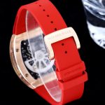 Luxury Super Clone Richard Mille RM 67-01 Colored Diamond Bezel Red Strap Watch – Skeleton Dial Men’s Timepiece image 9