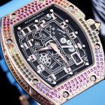 Swiss Richard Mille RM 67-01 Super Clone For Stylish Gentlemen – Skeleton Dial, Blue Rubber Strap, Ultra-Thin Case image 5