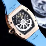 Swiss Richard Mille RM 67-01 Super Clone For Stylish Gentlemen – Skeleton Dial, Blue Rubber Strap, Ultra-Thin Case image 8