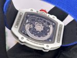 Ultra-Thin Swiss Richard Mille RM 67-02 Super Clone Alexis Pinturault – White Carbon TPT Case, Skeleton Dial, Blue Strap image 10