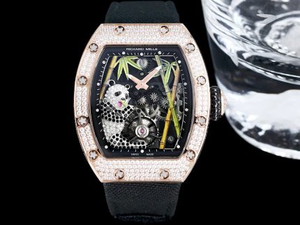 Luxurious Richard Mille RM 26-01 Panda Super Clone Watch – Swiss Tourbillon, Diamond-Set Case, Skeleton Dial image 2
