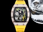 Luxury Richard Mille RM 26-01 Super Clone Panda – Swiss Tourbillon Watch With Premium Skeleton Dial & Yellow Strap image 2
