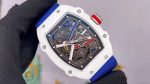 Ultra-Thin Swiss Richard Mille RM 67-02 Super Clone Alexis Pinturault – White Carbon TPT Case, Skeleton Dial, Blue Strap image 3
