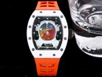 Swiss Richard Mille RM 52-05 Super Clone Pharrell Williams Limited Edition Watch – White Ceramic Case, Orange Strap image 2