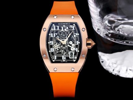 Premium Luxury Richard Mille RM 67-01 Super Clone Watch – Skeleton Dial, Swiss Movement, Bold Orange Strap image 2