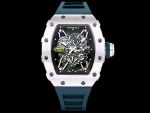 Super Clone Richard Mille RM 35-02 Green Rubber Strap Watch – Swiss Luxury Men’s Timepiece With Skeleton Dial image 2