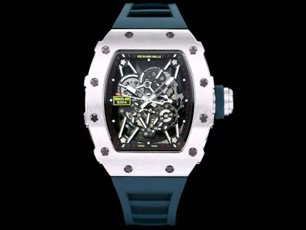 Super Clone Richard Mille RM 35-02 Green Rubber Strap Watch – Swiss Luxury Men’s Timepiece With Skeleton Dial image 2