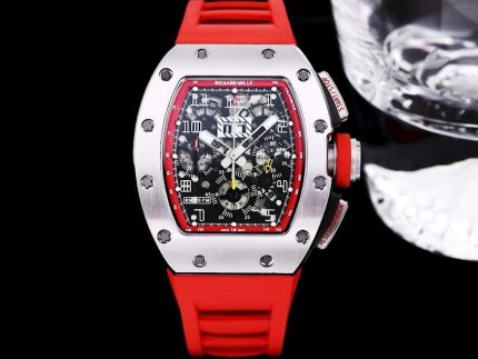 Richard Mille RM 011-FM Super Clone – Red Rubber Strap & Precision Swiss Movement For Elite Style image 2
