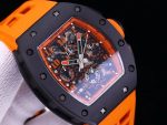 Best Richard Mille RM 011-FM Super Clone Felipe Massa Orange Storm Ceramic Men’s Watch – Orange Rubber Strap image 7