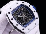 Men’s Richard Mille RM 011 Super Clone Chronograph Watch – White Ceramic Case With Skeleton Dial image 6