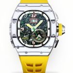 Super Clone Richard Mille 62-01 Tourbillon ACJ Watch with Yellow Rubber Strap – High-Precision Skeleton Dial & Titanium Case image 1