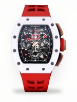Luxury Swiss Super Clone Richard Mille RM 011 Felipe Massa White Demon Watch With Red Rubber Strap – Ultimate Precision & Bold Design image 1