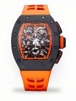 Best Richard Mille RM 011-FM Super Clone Felipe Massa Orange Storm Ceramic Men’s Watch – Orange Rubber Strap image 1