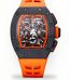 Best Richard Mille RM 011-FM Super Clone Felipe Massa Orange Storm Ceramic Men’s Watch – Orange Rubber Strap image 1