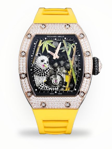 Luxury Richard Mille RM 26-01 Super Clone Panda – Swiss Tourbillon Watch With Premium Skeleton Dial & Yellow Strap image 1