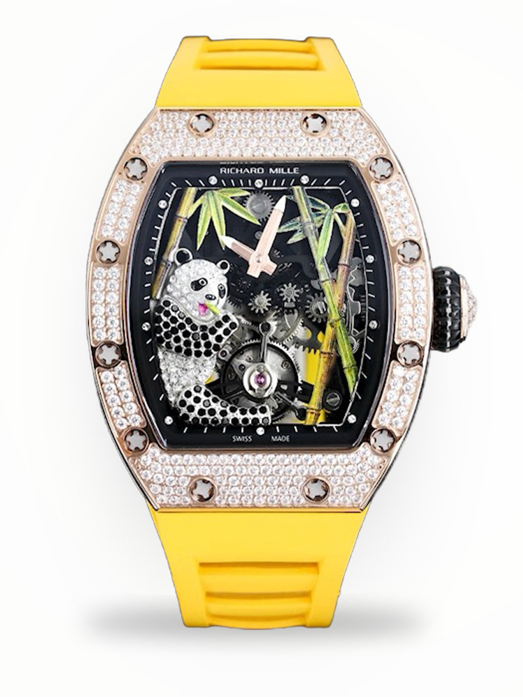 Luxury Richard Mille RM 26-01 Super Clone Panda – Swiss Tourbillon Watch With Premium Skeleton Dial & Yellow Strap image 1 Luxury Richard Mille RM 26-01 Super Clone Panda – Swiss Tourbillon Watch With Premium Skeleton Dial & Yellow Strap image 1