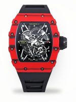 Swiss Super Clone Richard Mille RM 35-02 Rafael Nadal Red Carbon Watch With Black Rubber Strap – Lightweight And Striking Design image 1