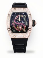 Swiss Richard Mille RM 026 Super Clone Serpent Dial Watch – Rose Gold Plated Skeleton Design With Diamond Case For Collectors image 1