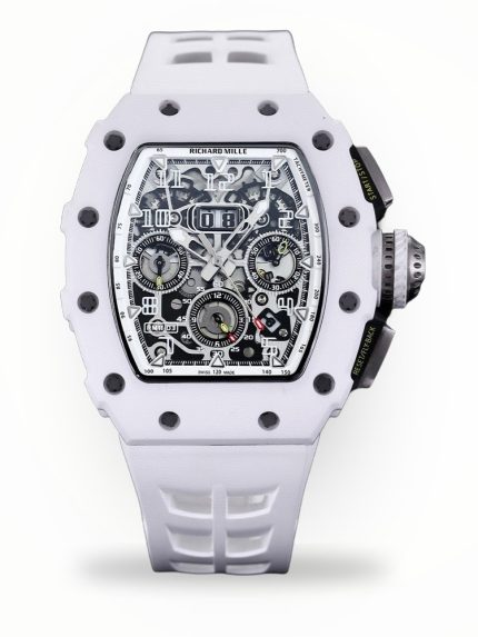 Luxury Richard Mille RM 11-03 Super Clone Watch | Swiss Movement | Titanium & White Ceramic | Skeleton Sport Design image 1