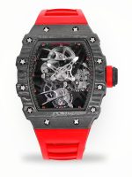 High-End Swiss Richard Mille RM 27-02 Super Clone Tourbillon Watch – Lightweight Carbon Case, Red Rubber Strap For Sport & Style image 1