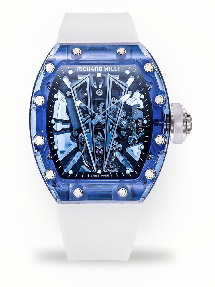 Richard Mille RM 27-03 Super Clone Blue Sapphire Crystal Watch | Skeleton Design, Fully Transparent Case image 1 Richard Mille RM 27-03 Super Clone Blue Sapphire Crystal Watch | Skeleton Design, Fully Transparent Case image 1