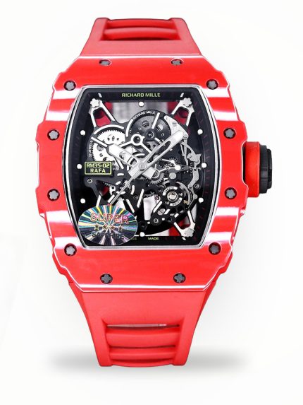Richard Mille RM 35-02 Rafael Nadal Super Clone – Striking Red Carbon Case, Swiss Precision, Skeleton Watch for Bold Style image 1