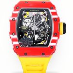 Premium Swiss Richard Mille RM 35-02 Super Clone Rafael Nadal Tourbillon Watch, Carbon Fiber Case, Yellow Strap image 1