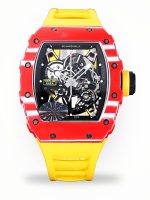 Premium Swiss Richard Mille RM 35-02 Super Clone Rafael Nadal Tourbillon Watch, Carbon Fiber Case, Yellow Strap image 1