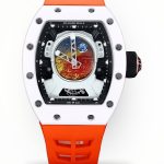 Swiss Richard Mille RM 52-05 Super Clone Pharrell Williams Limited Edition Watch – White Ceramic Case, Orange Strap image 1