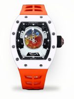 Swiss Richard Mille RM 52-05 Super Clone Pharrell Williams Limited Edition Watch – White Ceramic Case, Orange Strap image 1