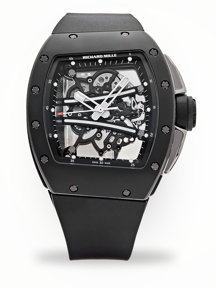 Swiss Richard Mille RM 61-01 Super Clone Yohan Blake Black Ceramic Skeleton Watch For Men image 1 Swiss Richard Mille RM 61-01 Super Clone Yohan Blake Black Ceramic Skeleton Watch For Men image 1