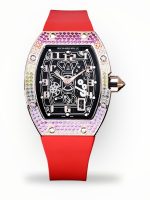 Luxury Super Clone Richard Mille RM 67-01 Colored Diamond Bezel Red Strap Watch – Skeleton Dial Men’s Timepiece image 1