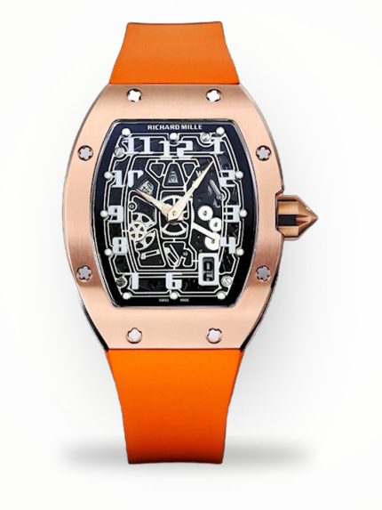 Premium Luxury Richard Mille RM 67-01 Super Clone Watch – Skeleton Dial, Swiss Movement, Bold Orange Strap image 1