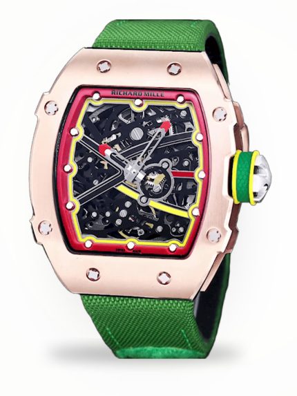 Richard Mille RM 67-02 Super Clone Green Strap Watch – Ultra-Lightweight Skeleton Dial, Swiss Movement, Premium Craftsmanship image 1