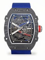 Richard Mille RM 67-02 Sebastian Ogier Super Clone Swiss Extra Flat Watch For Men – Skeleton Dial with Blue Nylon Strap image 1