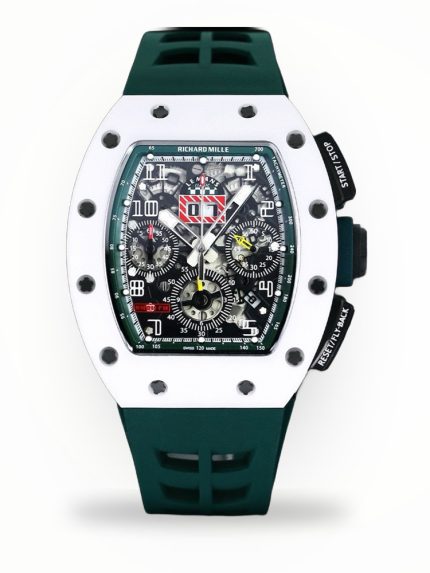 Luxury Super Clone Richard Mille RM 011 Massa Flyback Chronograph – Swiss Movement, Green Rubber Strap image 1