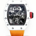 Luxury Swiss Richard Mille RM 27-02 Super Clone Rafael Nadal Floating Tourbillon Watch – Carbon TPT Case, Orange Nylon Strap image 1
